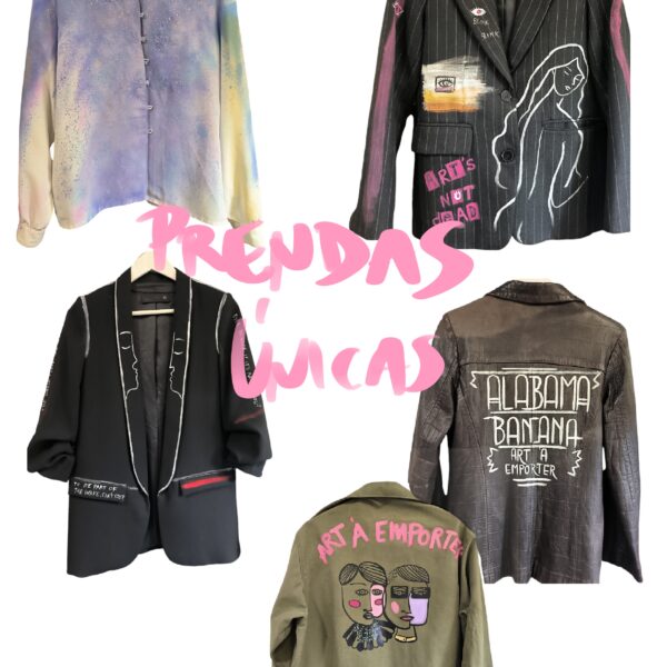 Prendas pintadas únicas listas para enviar