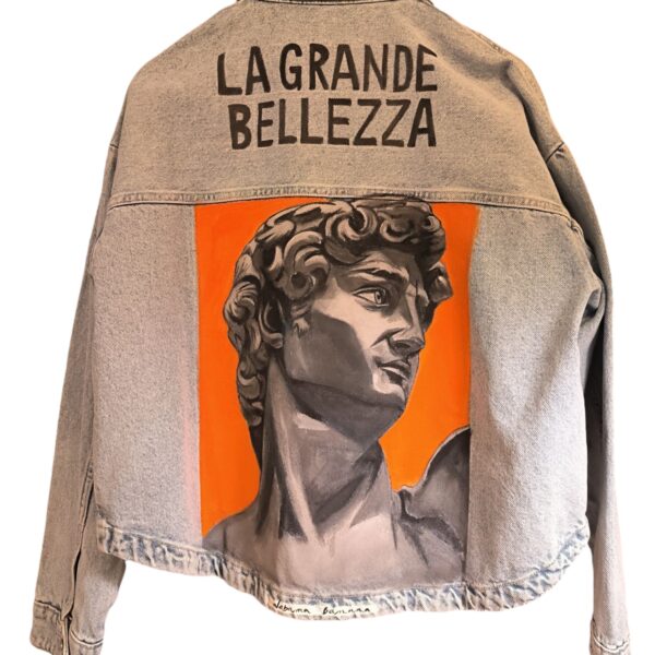 La grande belleza sobrecamisa denim pintada por encargo