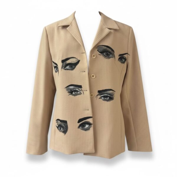 Blazer pintada oversize Eyes por encargo